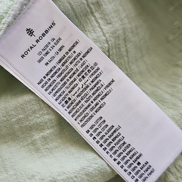 Royal Robbins Oasis Tunic II 3/4 Sleeve With Embroidered Detailing, Medium - Picture 12 of 15